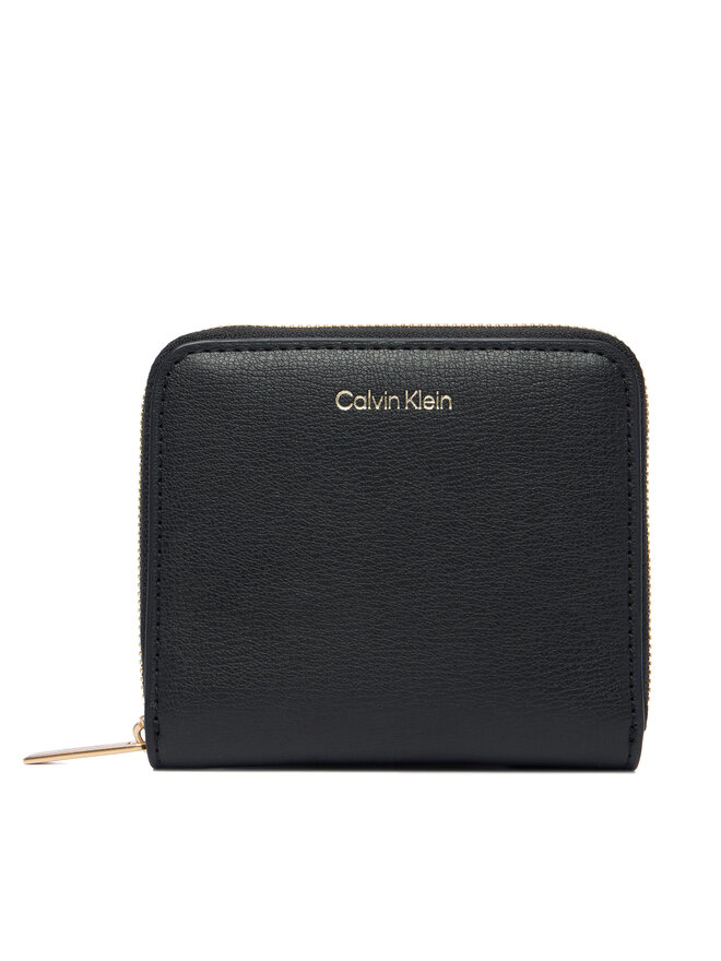 Calvin Klein Geldbörse Calvin Klein Foil Logo Medium Zip Around LV04F1120G Schwarz