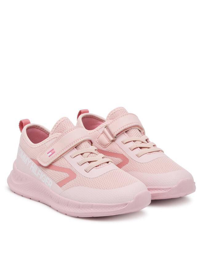 Tommy Hilfiger Снікерcи Tommy Hilfiger Low Cut Lace-Up/Velcro Sneaker T1A9-33990-1843 S Рожевий