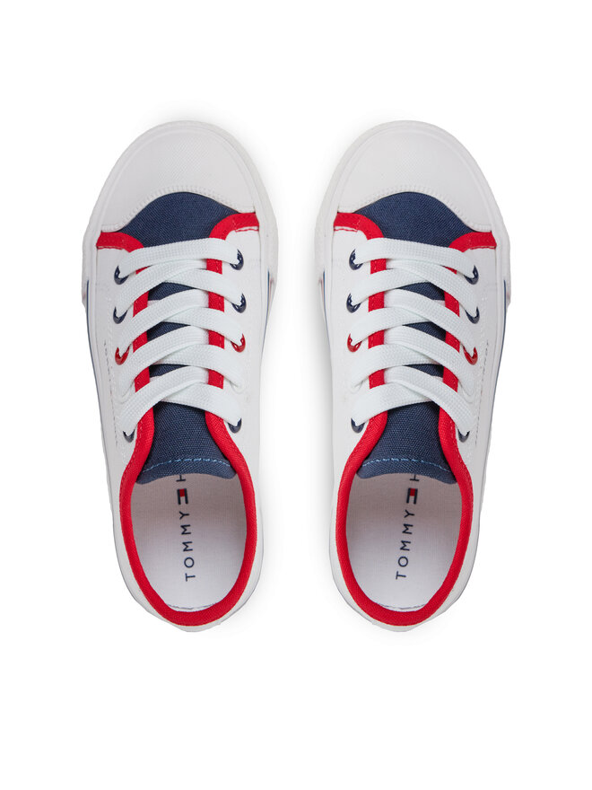 Tommy Hilfiger Tenisice Tommy Hilfiger Low Cut Up Sneaker T3X9-33325-0890 M Bijela