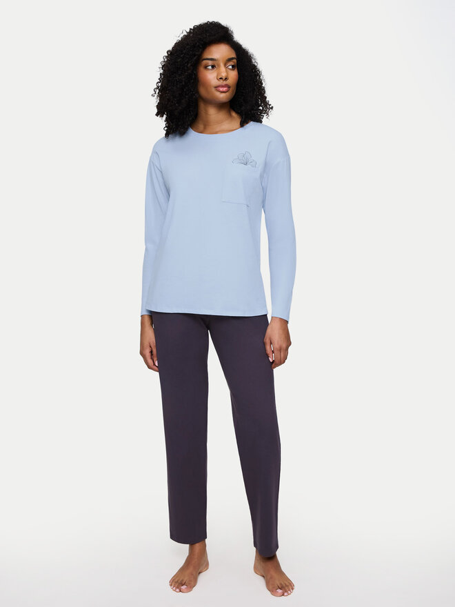 Triumph Triumph Pidžama 10225065 Svijetloplava Regular Fit