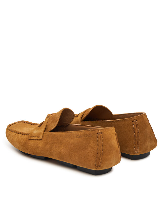 Calvin Klein Mokassins Calvin Klein Square Driver Suede HW0HW02844 Braun