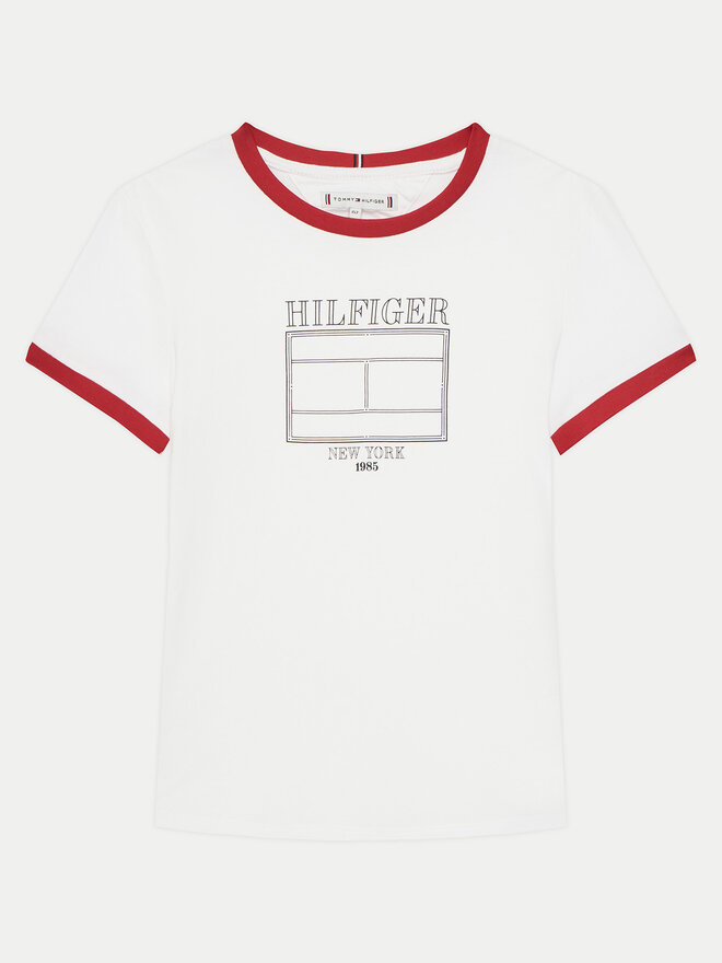 Tommy Hilfiger Tommy Hilfiger Marškinėliai KG0KG08528 D Balta Regular Fit