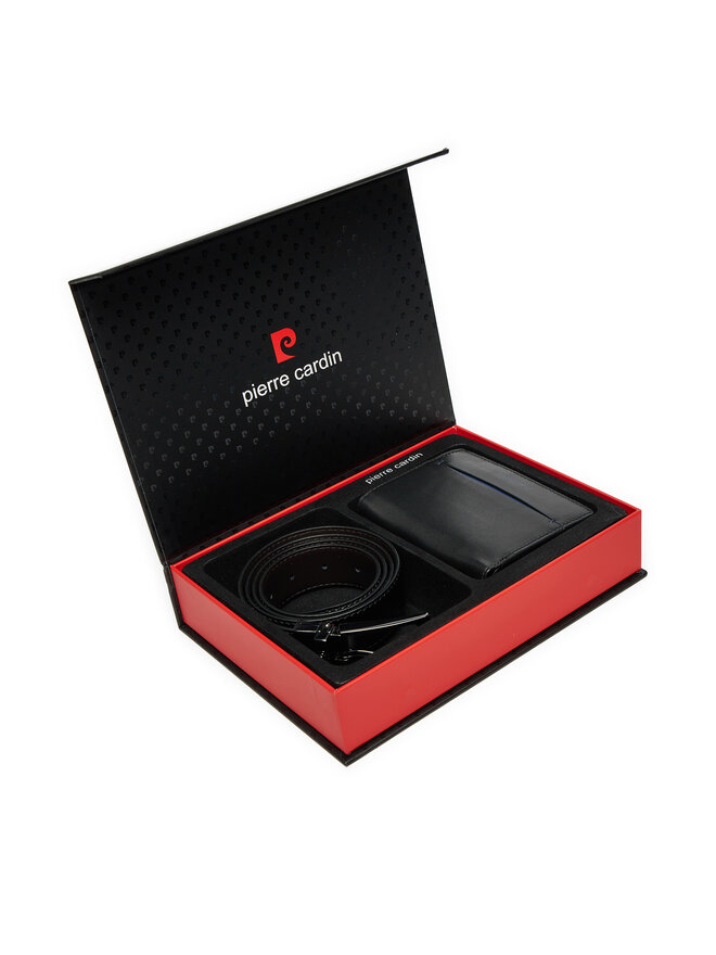 Pierre Cardin Set portafoglio e cintura Pierre Cardin ZG-EX-22 Nero