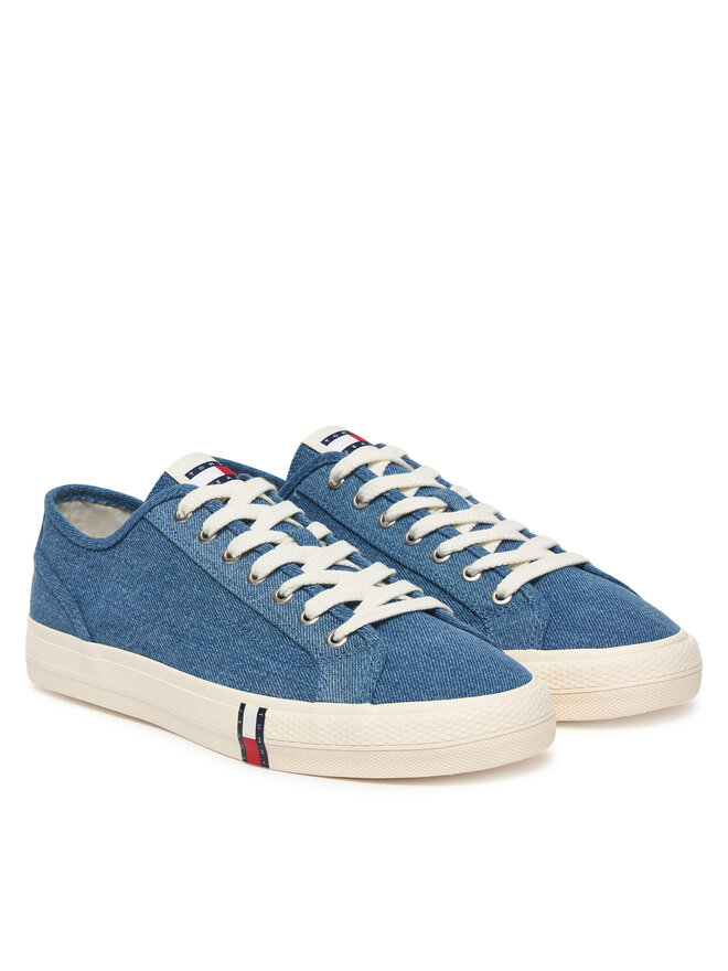 Tommy Jeans Sneakers aus Stoff Tommy Jeans Archive Y2K Lace Up Denim EM0EM01751 Blau