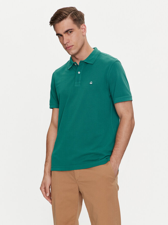 United Colors Of Benetton United Colors Of Benetton Polo 3089J3179 Πράσινο Regular Fit