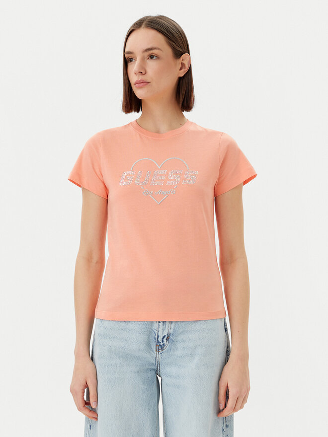 Guess Guess Póló V5GI10 K9RM1 Narancssárga Regular Fit
