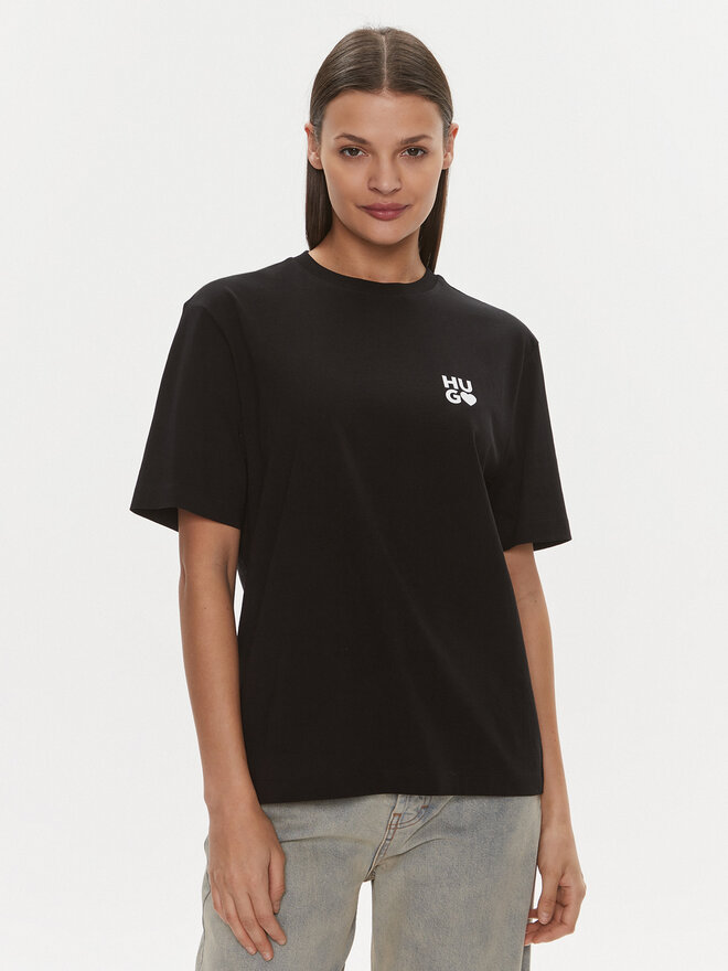 HUGO Hugo T-Shirt Dashire_4 50489198 Μαύρο Regular Fit