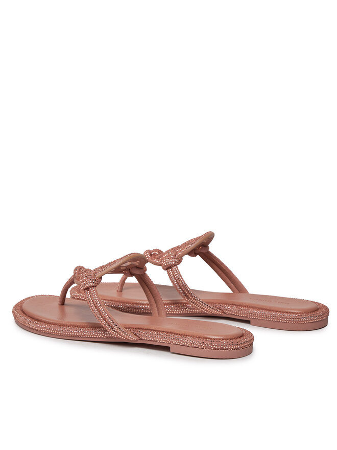 Tory Burch Čības uz pirksta Tory Burch Miller Knotted Pave 152177 Rozā