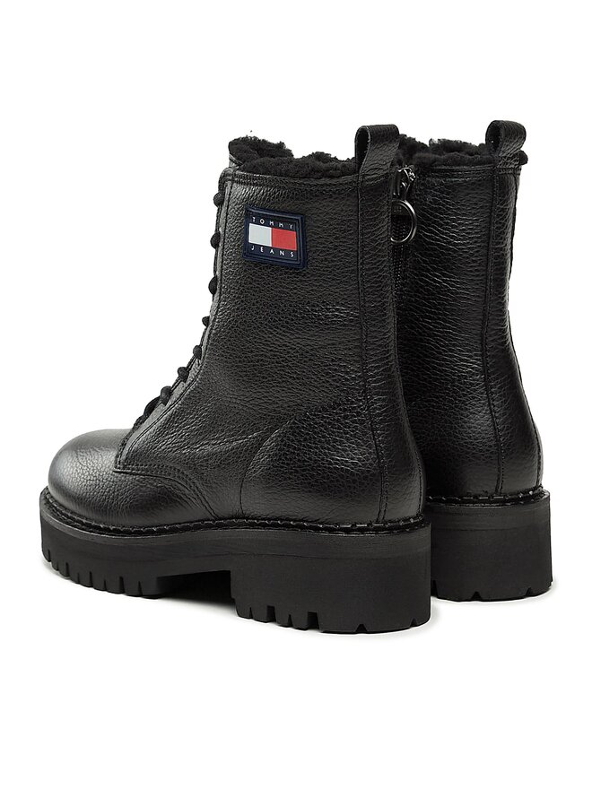 Tommy Jeans Aulinukai Tommy Jeans Tjw Urban Boot Tumbled Ltr Wl EN0EN02317 Juoda