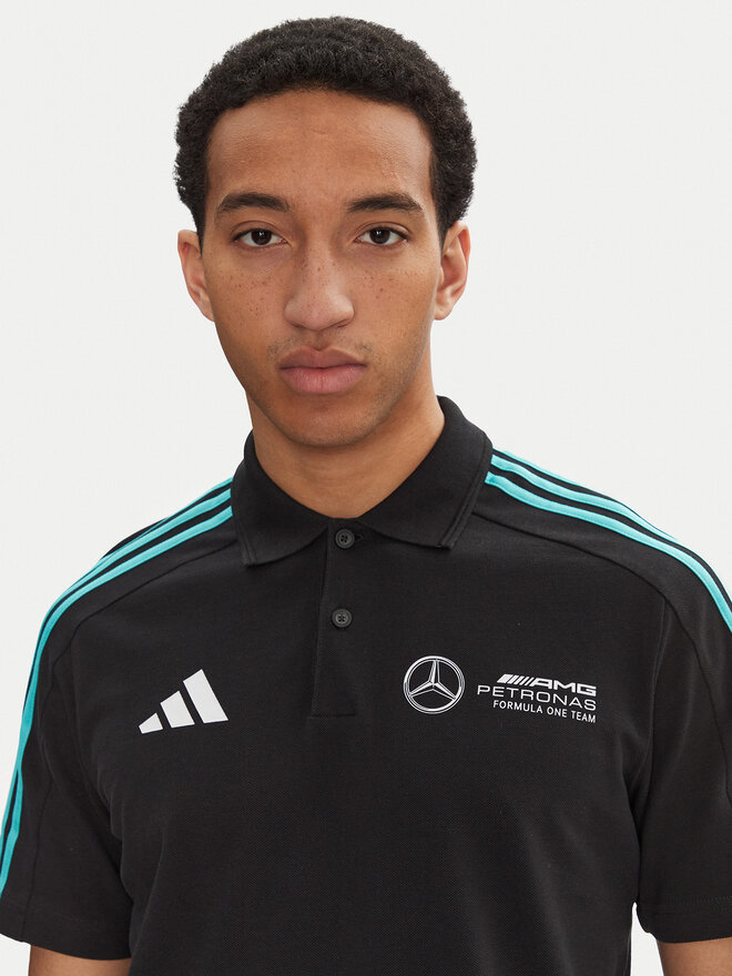 adidas adidas Поло Mercedes - AMG Petronas Formula One Team DNA JV5430 Чорний Regular Fit