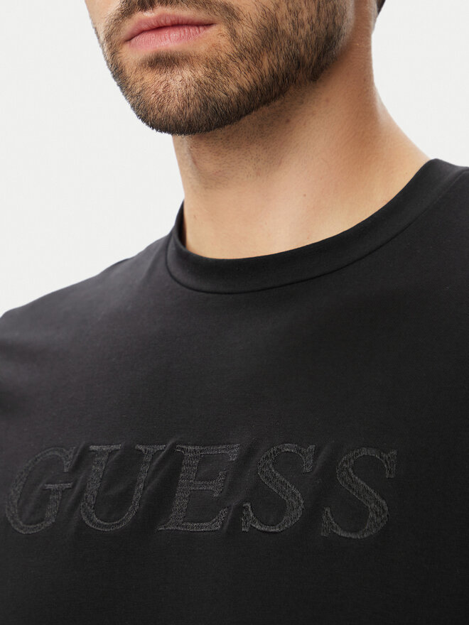 Guess Guess Футболка Z6YI17 K4968 Чорний Regular Fit