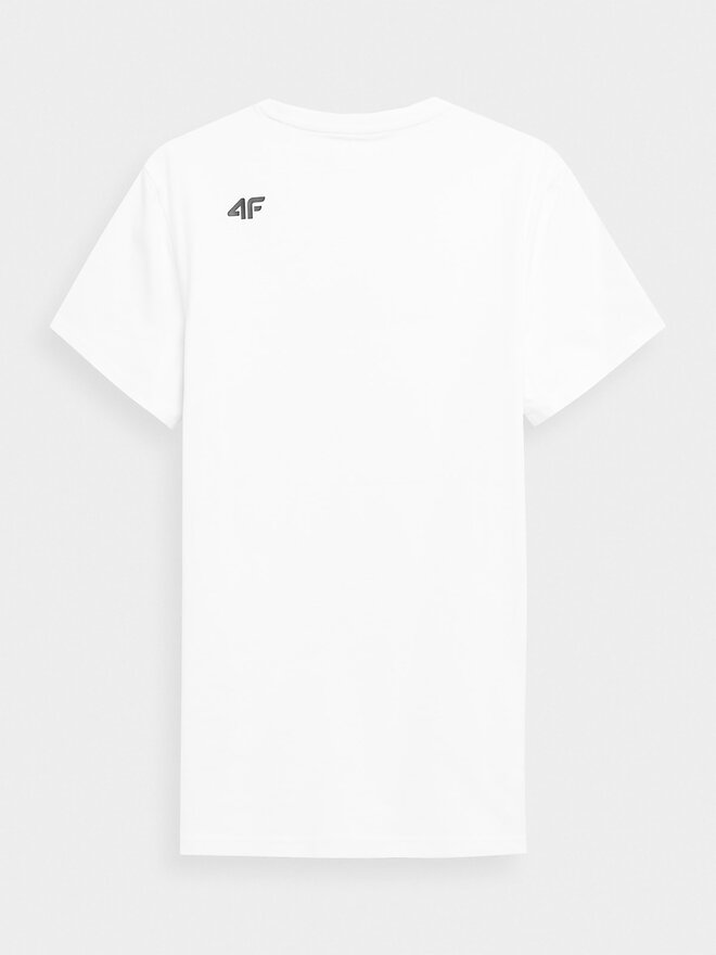 4F 4F Marškinėliai 4FSS23TTSHM539 Balta Regular Fit