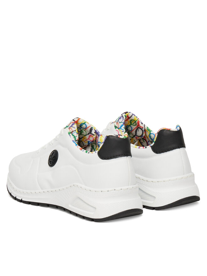 Rieker Sneakersy Rieker M4903-80 Biela
