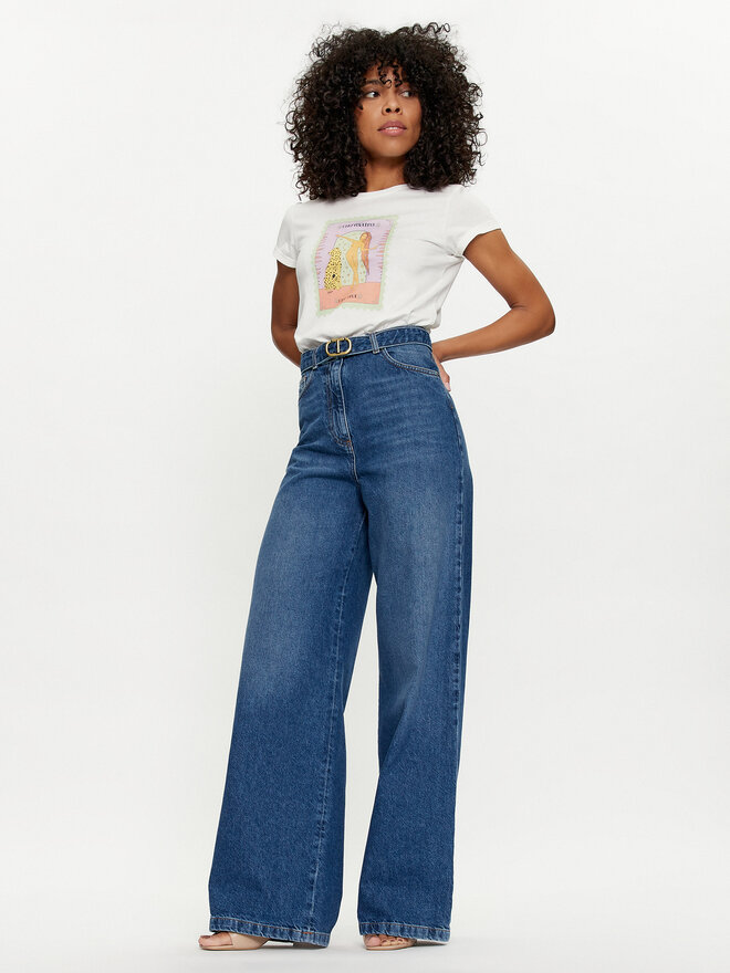 TWINSET TWINSET T-Shirt 241TT2411 Weiß Regular Fit