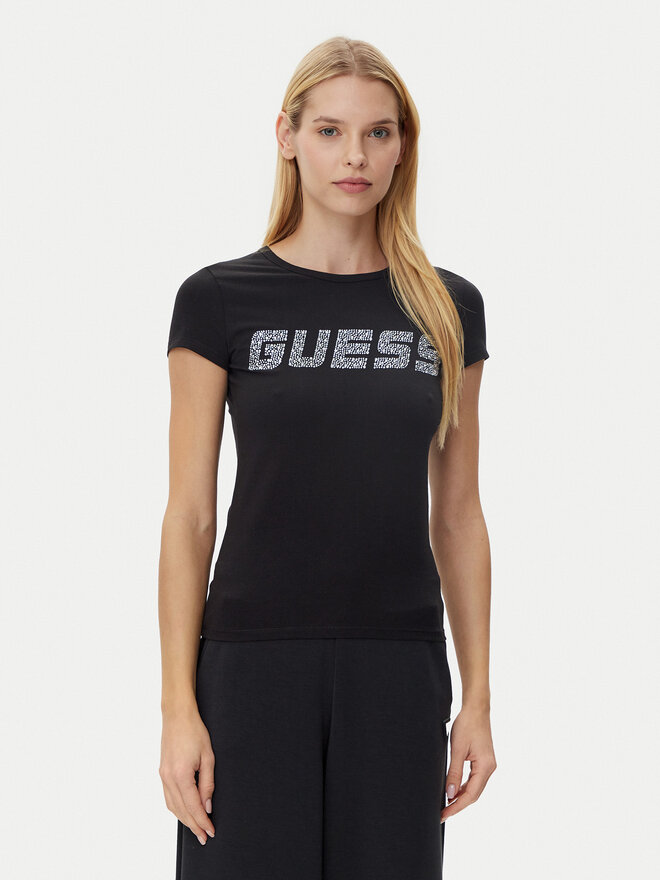 Guess Guess T-Shirt V5GI20 J1314 Μαύρο Regular Fit