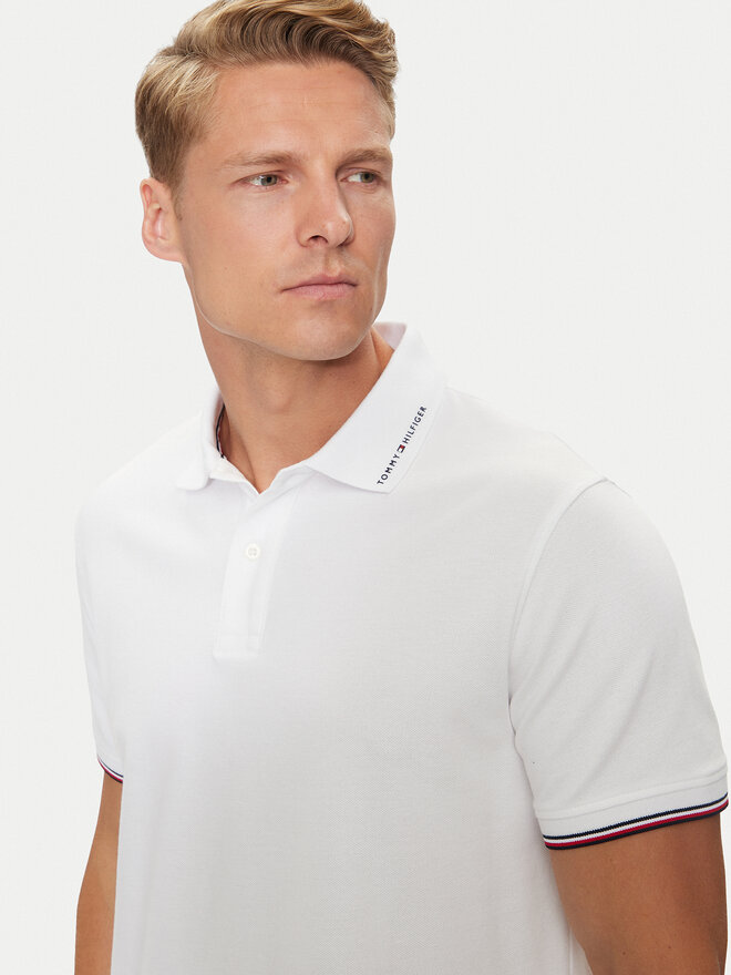 Tommy Hilfiger Tommy Hilfiger Poloshirt Flag MW0MW35605 Weiß Regular Fit