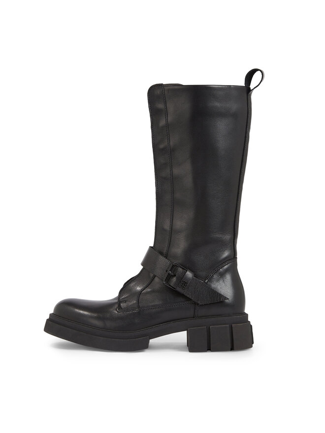 Tommy Hilfiger Botas altas Tommy Hilfiger Cool Monochromatic Bikerboot FW0FW07338 Negro