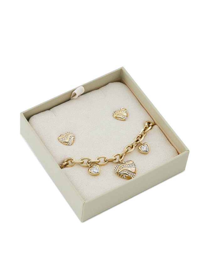 Guess Набір: браслет і сережки Guess JUBS04 691JW Золотий