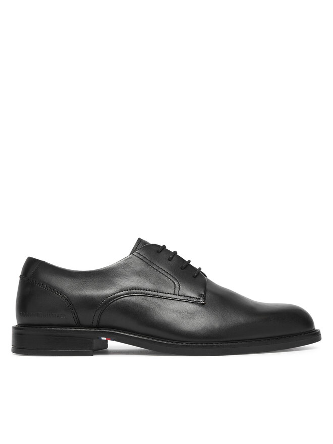 Tommy Hilfiger Oxford Schuhe Tommy Hilfiger Corporate Dressy Lth FM0FM06023 Schwarz