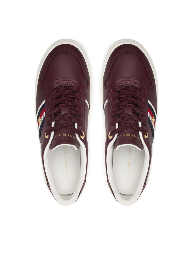 Tommy Hilfiger Sneakers Tommy Hilfiger Th Platform Vulc Leather FW0FW09603 Braun