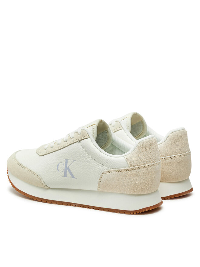 Calvin Klein Jeans Сникърси Calvin Klein Jeans Runner Laceup Low Mix Mg YW0YW01798 Бял