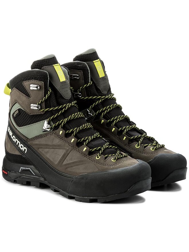 Salomon Трекінгові черевики Salomon X Alp Mtn Gtx GORE-TEX 398402 29 G0 Black/Beluga/Lime Punch.