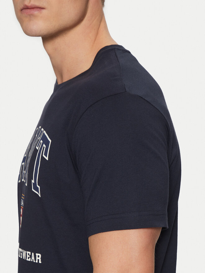 Gant Gant Póló 2003290 Sötétkék Regular Fit