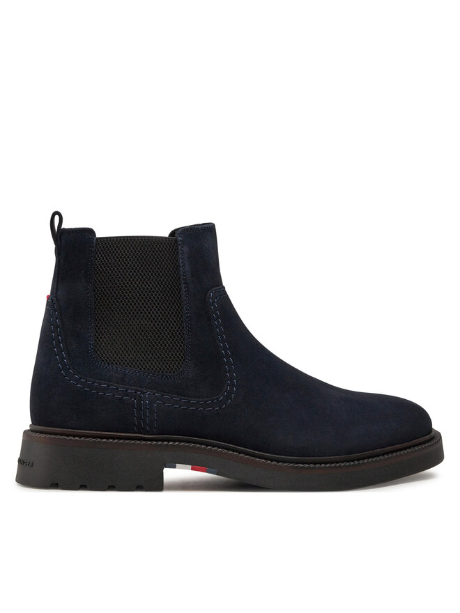 Tommy Hilfiger Ghete Jodhpur Tommy Hilfiger Light Hilfiger Suede Chelsea FM0FM05104 Bleumarin