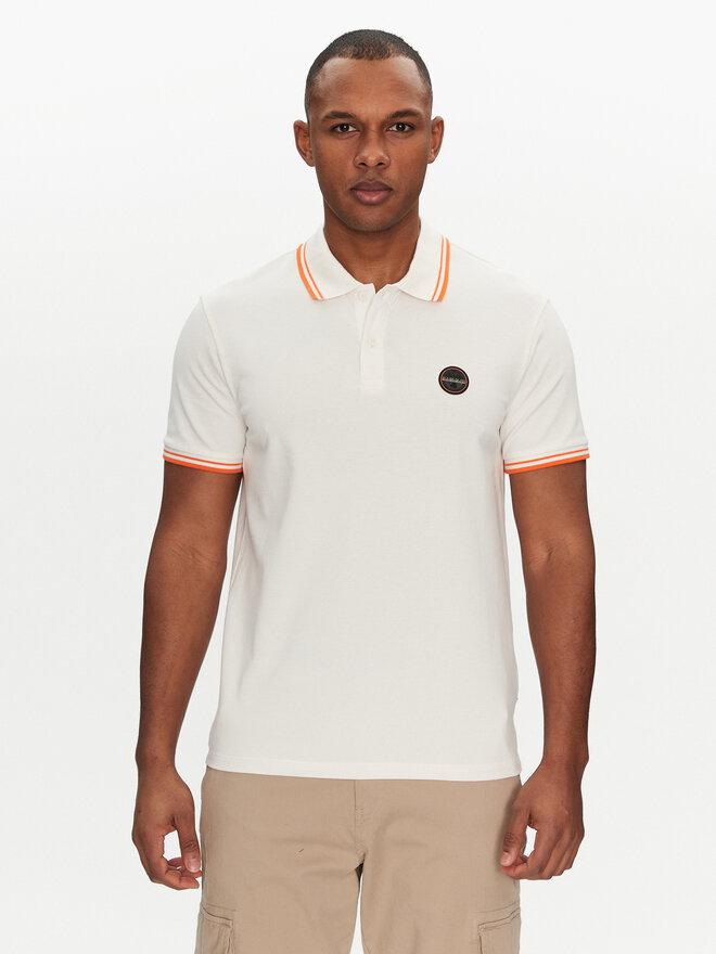 Napapijri Napapijri Poloshirt E-Macas NP0A4ID5N1A1 Weiß Regular Fit