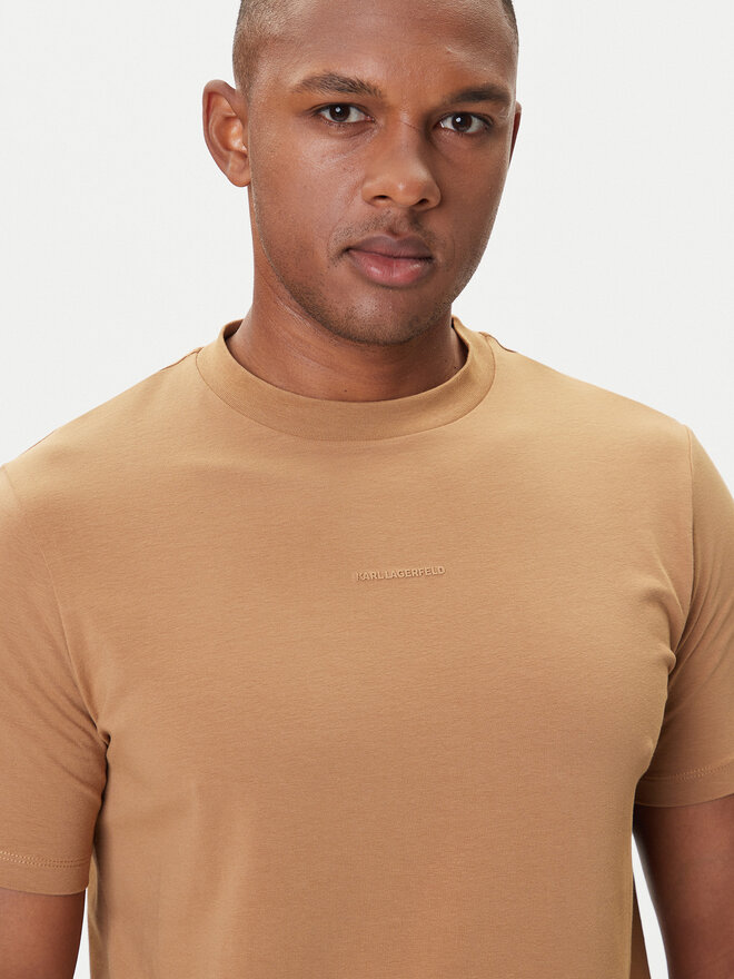 KARL LAGERFELD KARL LAGERFELD Camiseta 755051 554235 Beis Regular Fit