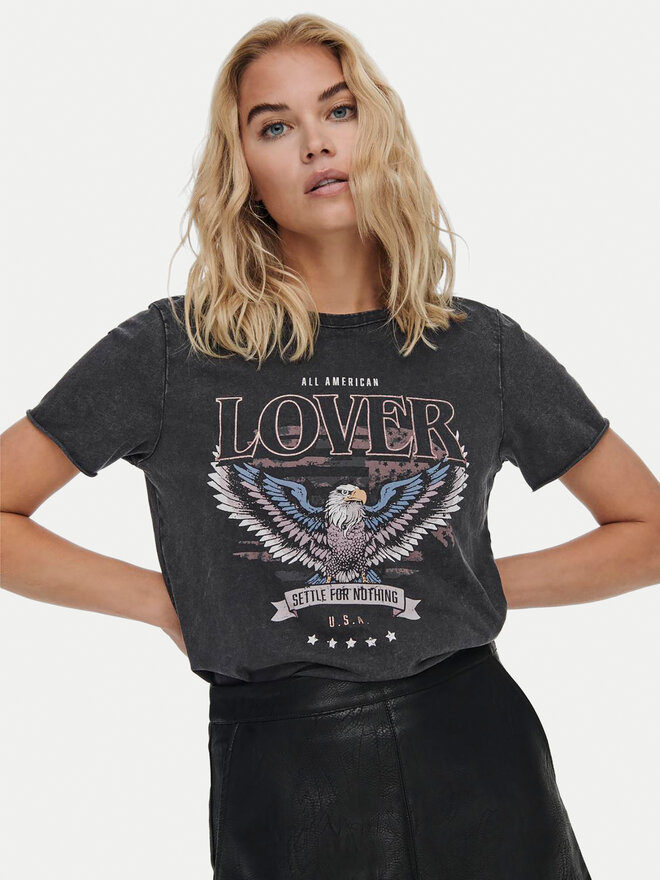 ONLY ONLY T-Shirt Lucy 15215721 Μαύρο Regular Fit