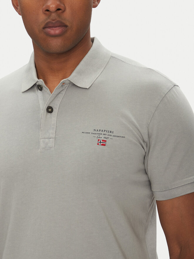 Napapijri Napapijri Poloshirt Elbas NP0A4GB4 Grau Regular Fit