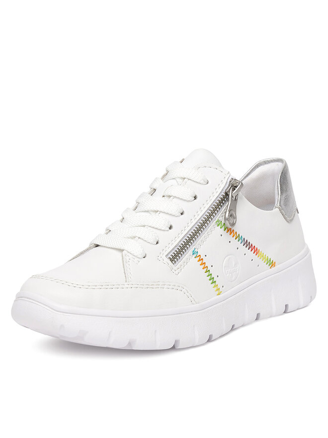 Rieker Sneakersy Rieker N1313-80 Biały