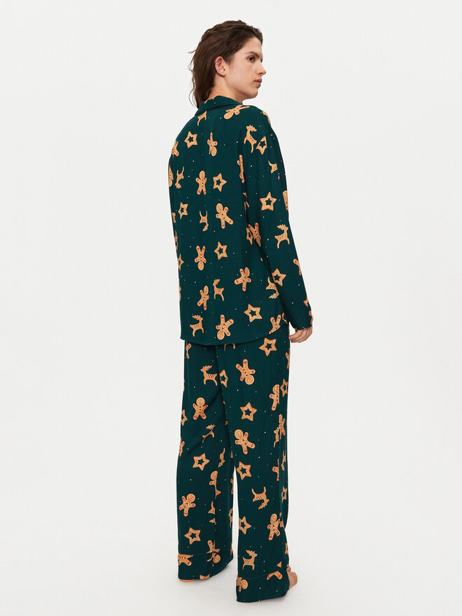 Hunkemöller Hunkemöller Pijama 300547 Verde Relaxed Fit