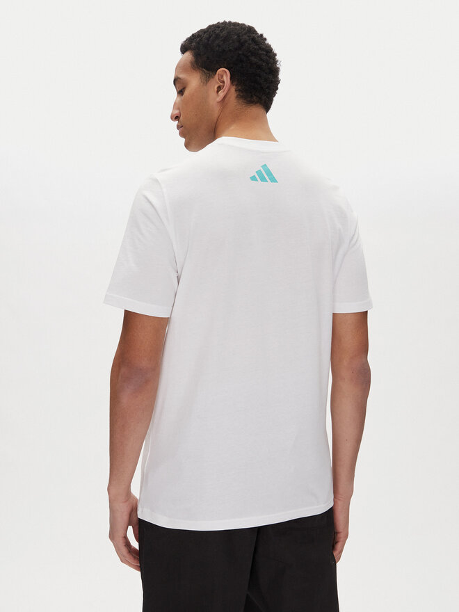 adidas adidas T-Shirt Mercedes - AMG Petronas Formula One Team DNA Graphic JV5456 Λευκό Regular Fit