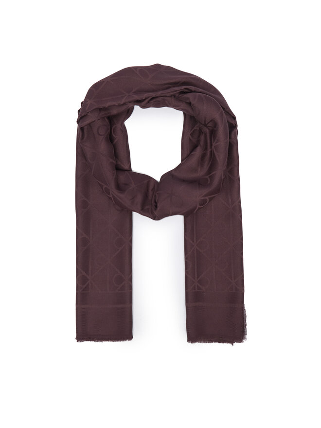 Calvin Klein Schal Calvin Klein Emblem Aop Glossy Tonal Scarf LV04F8096G Dunkelrot