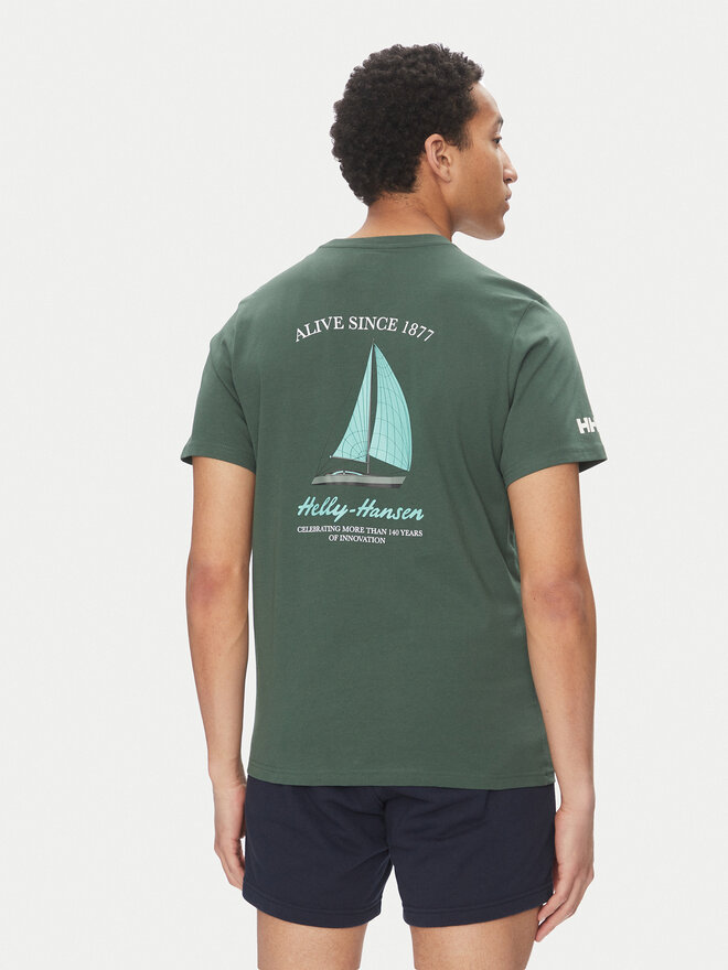 Helly Hansen Helly Hansen Marškinėliai Shoreline 54601 Žalia Regular Fit