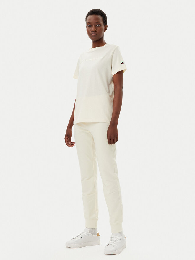 Champion Champion Marškinėliai 117650 Écru Slim Fit