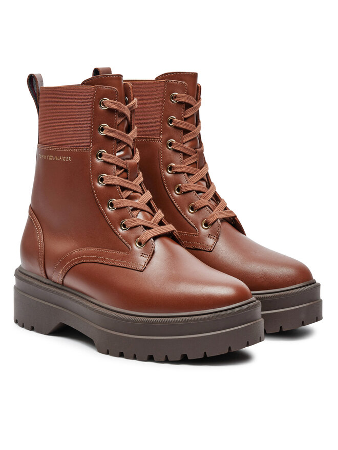 Tommy Hilfiger Schnürstiefeletten Tommy Hilfiger FW0FW08440 Braun