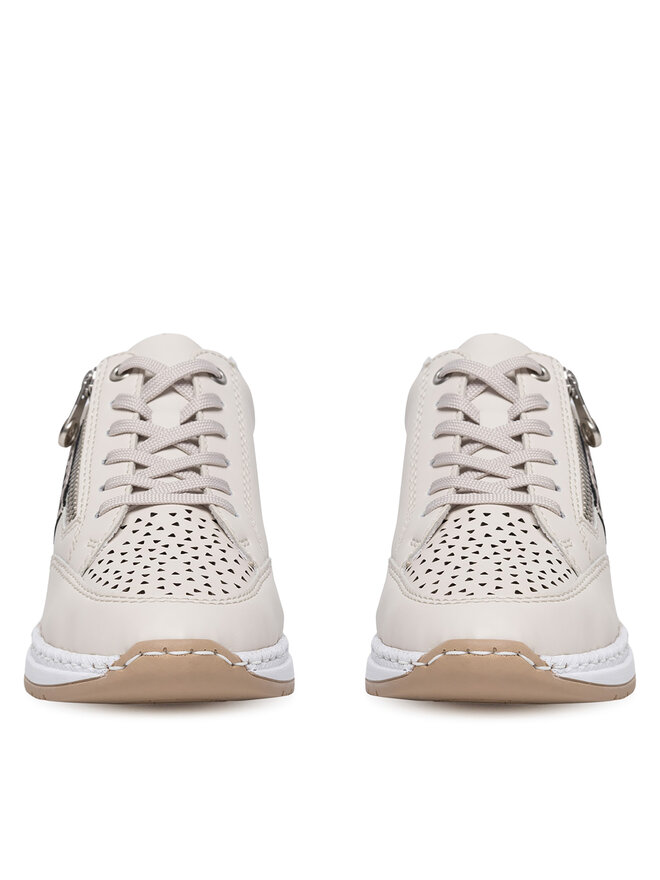 Rieker Sneakersy Rieker N4344-60 Écru