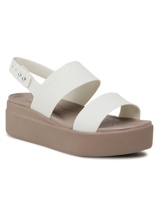 Crocs Basutės Crocs Brooklyn Low Wedge W 206453 Balta
