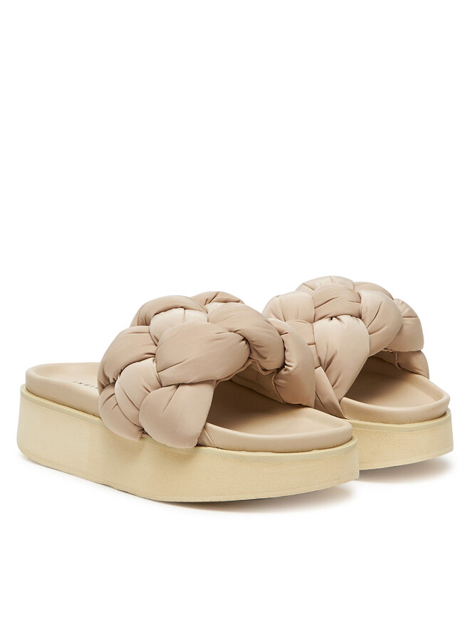 Inuikii Šľapky Inuikii Puffer Braided 70103-177 Béžová