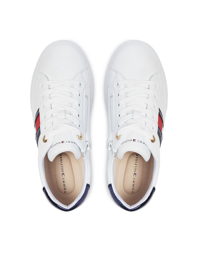 Tommy Hilfiger Zapatillas Tommy Hilfiger Flag Low Cut Lace-Up Sneaker T3A9-33538-1351 S Blanco