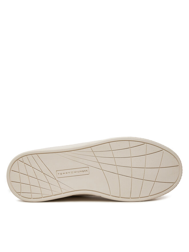 Tommy Hilfiger Sneakersy Tommy Hilfiger Icon Court Sneaker Flag FW0FW08327 Écru