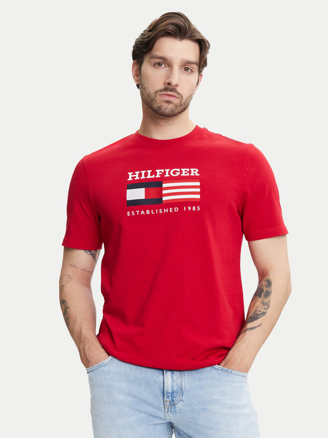 Tommy Hilfiger Tommy Hilfiger Marškinėliai American Monotype MW0MW39843 Raudona Regular Fit