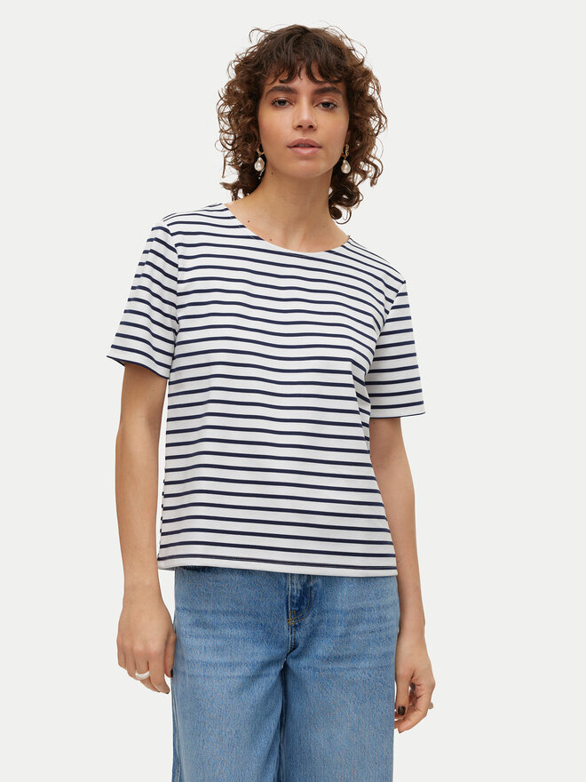 Vero Moda Vero Moda Marškinėliai Abby 10304716 Balta Regular Fit