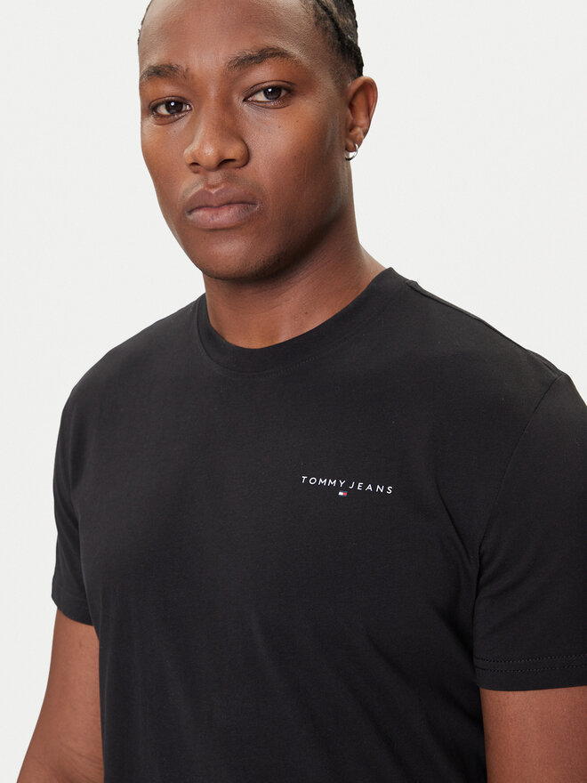 Tommy Jeans Tommy Jeans T-Shirt Linear Chest DM0DM21780 Schwarz Slim Fit