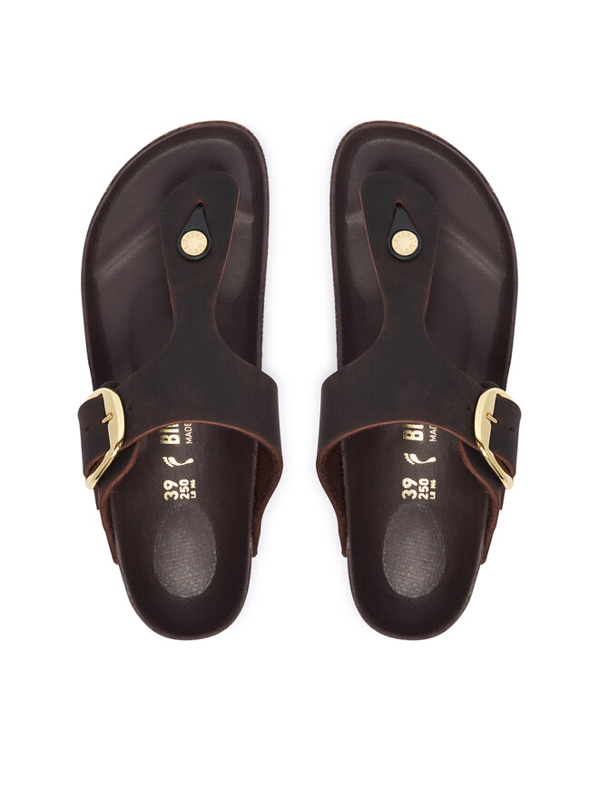 Birkenstock Zehentrenner Birkenstock Gizeh Big Buckle 1033002 Dunkelbraun
