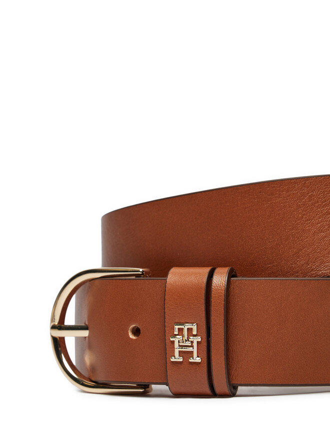 Tommy Hilfiger Pasek Damski Tommy Hilfiger Essential Effortless AW0AW16352 Brązowy