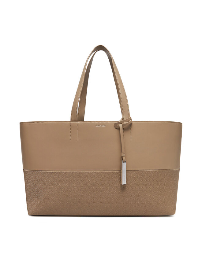 Calvin Klein Borsetta Calvin Klein Ck Mixmedia Shopper_Mono K60K613166 Beige
